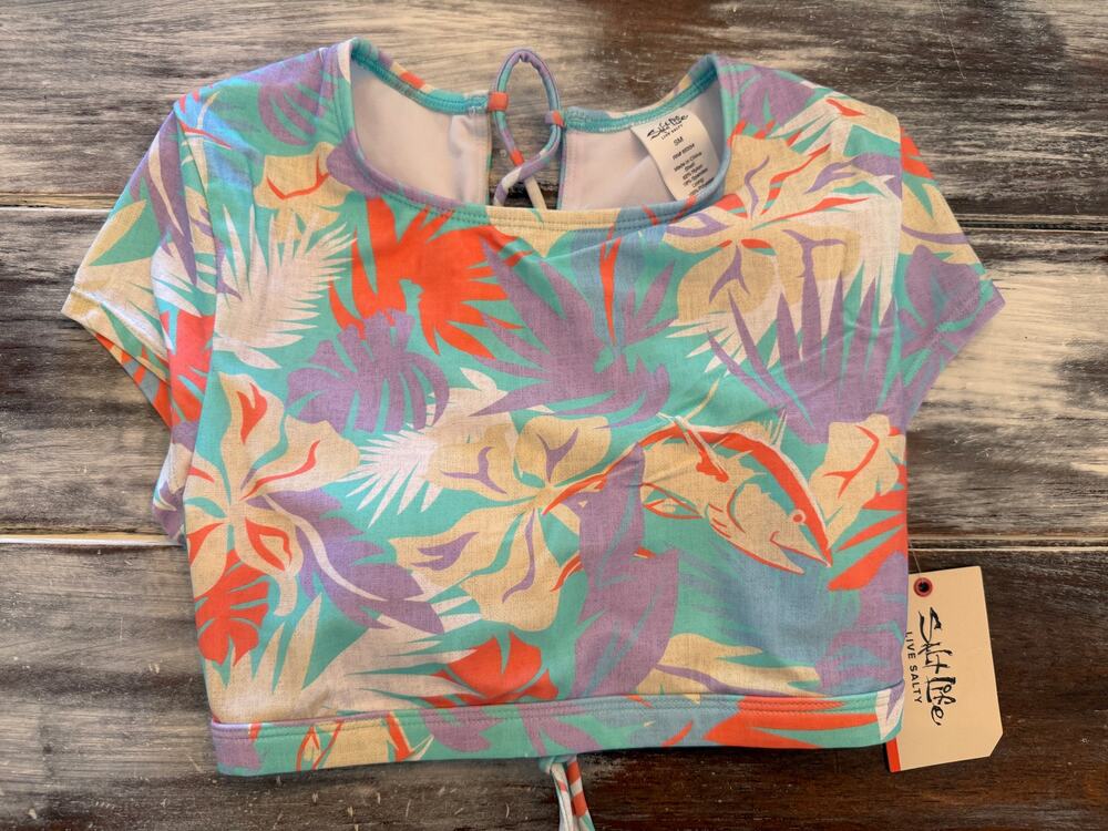 Women's Salt Life Retro Tropical Bathing Suit Top Size Small